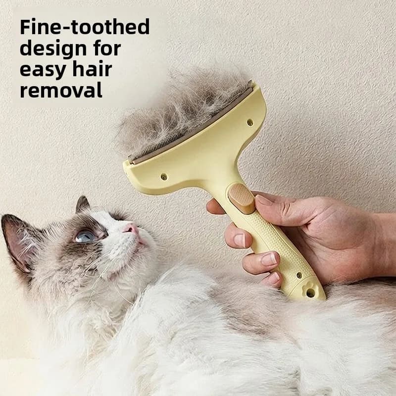 Comb pet specific cat and dog dual use thinning, floating hair removal, hair scraping comb, curved blade head pet grooming comb