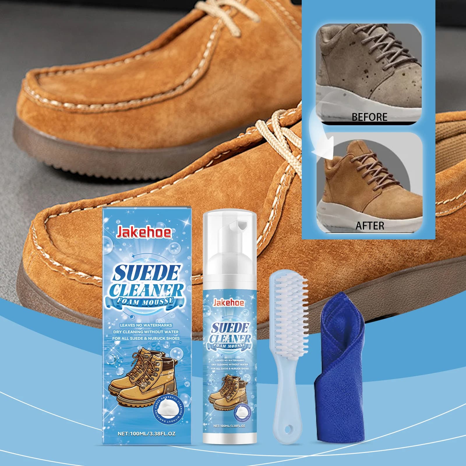 Bestseller Multifunctional Suede Nubuck Cleaner Kit Waterless Dirt Stain Remover Renew for Knitted Boots Leather Canvas Shoes