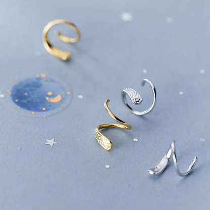 925 Sterling Silver Spiral Stud Earrings