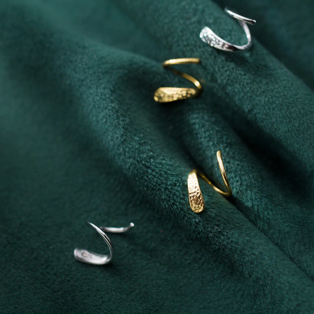 925 Sterling Silver Spiral Stud Earrings