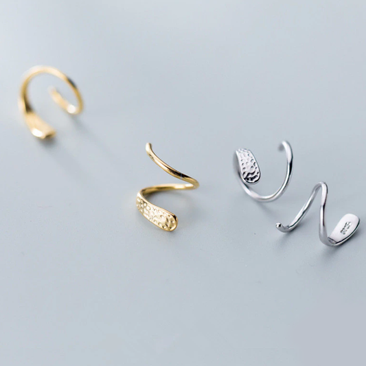 925 Sterling Silver Spiral Stud Earrings