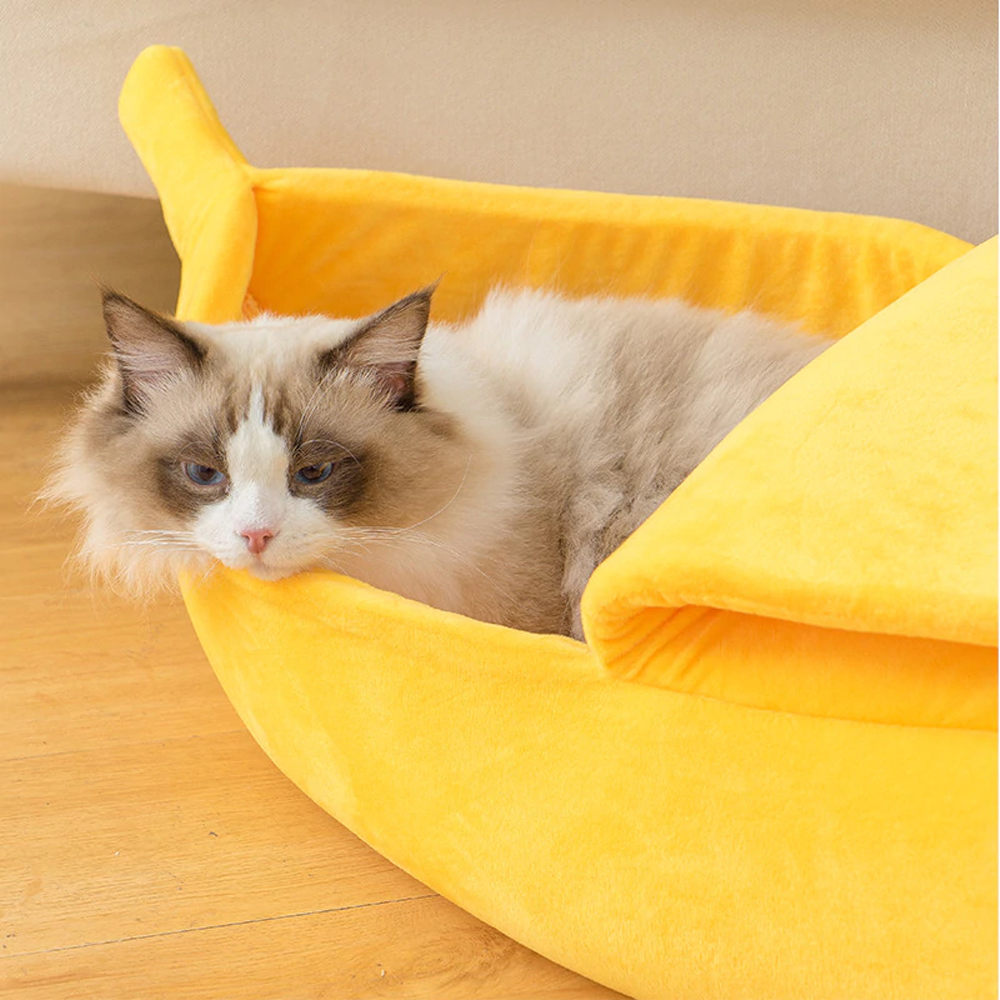 Cotton Banana Cat Bed