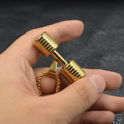 Copper Weightlifter Necklace