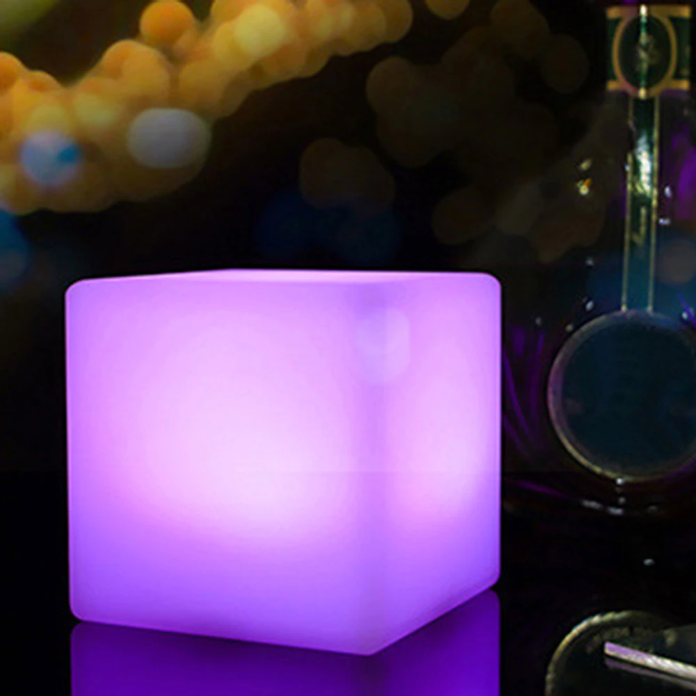 Color Changing LED Cube Light With Remote Control