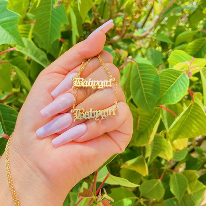 Old English Babygirl Pendant Necklace