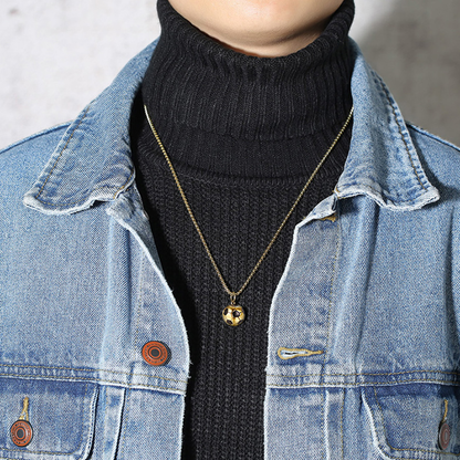 Unisex Soccer Ball Pendant Charm Necklace