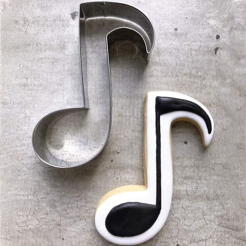 Food Grade Stainless Steel Musical Notes Cookie & Fondant Cutter