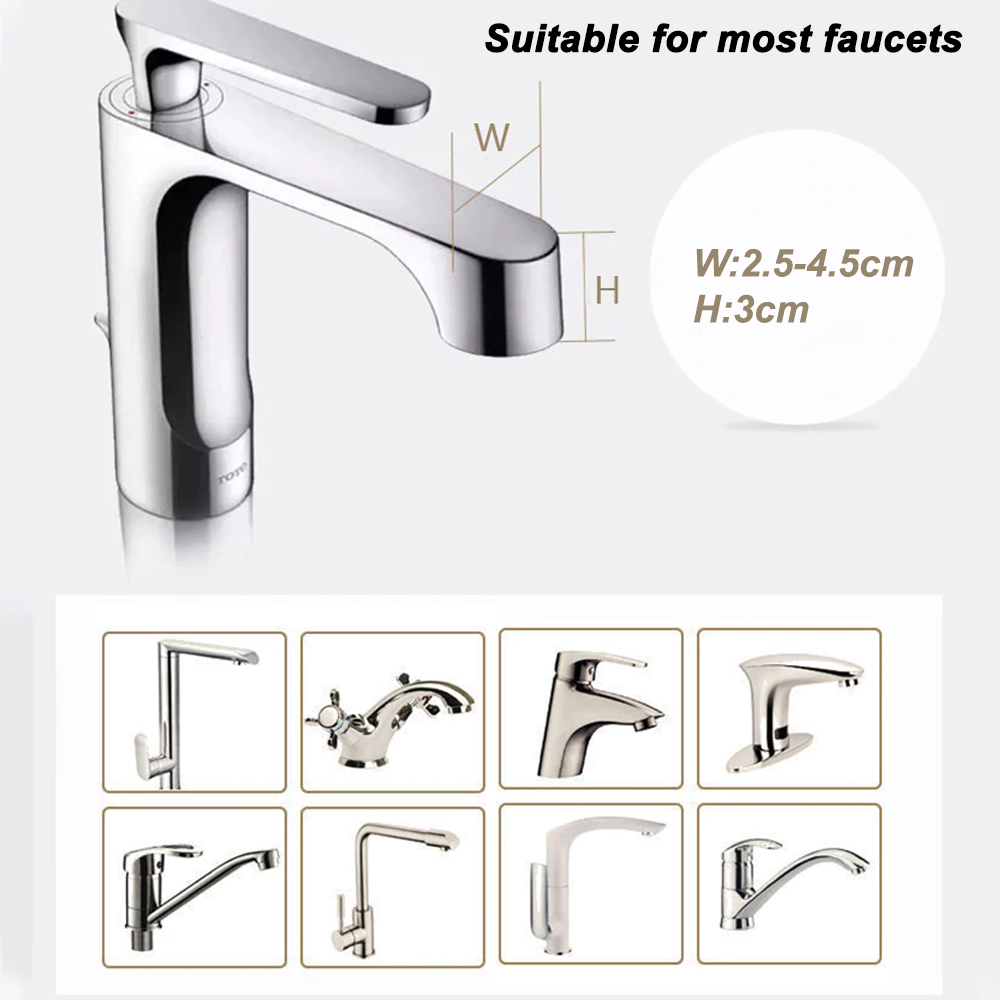 Water Faucet & Handle Extender Set For Toddlers & Young Kids, Plastic Material