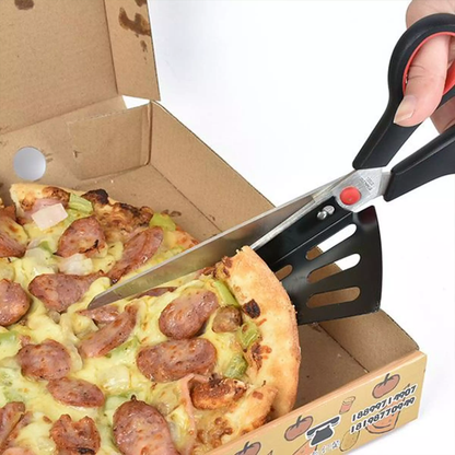 Pizza Cutting Scissors with Detachable Spatula