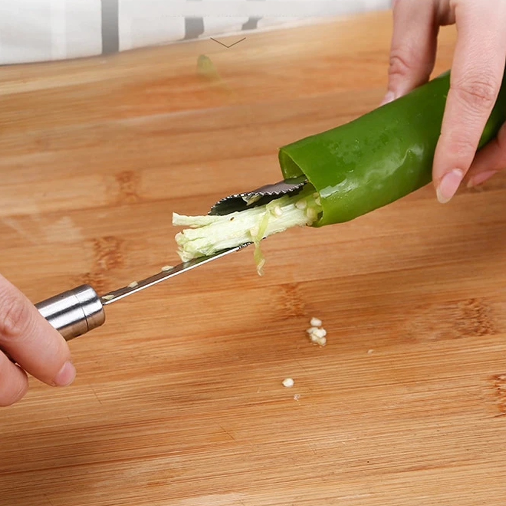Multipurpose Jalapeno Pepper Corer & Seed Remover Tool