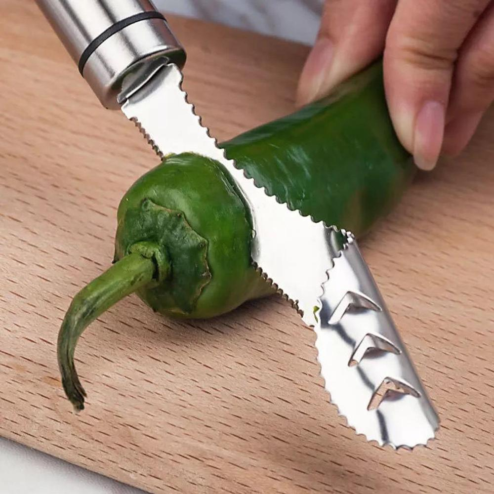 Multipurpose Jalapeno Pepper Corer & Seed Remover Tool