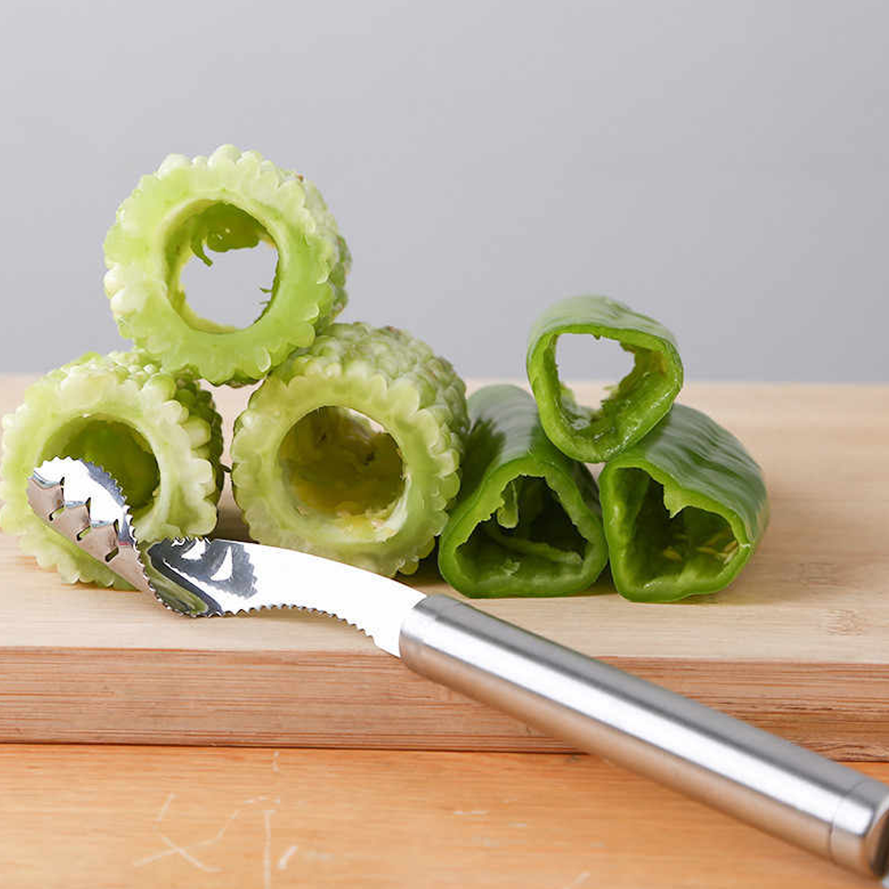 Multipurpose Jalapeno Pepper Corer & Seed Remover Tool
