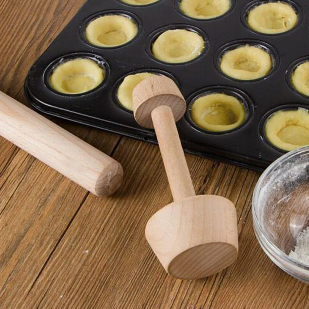 Wooden Egg Tart Tamper