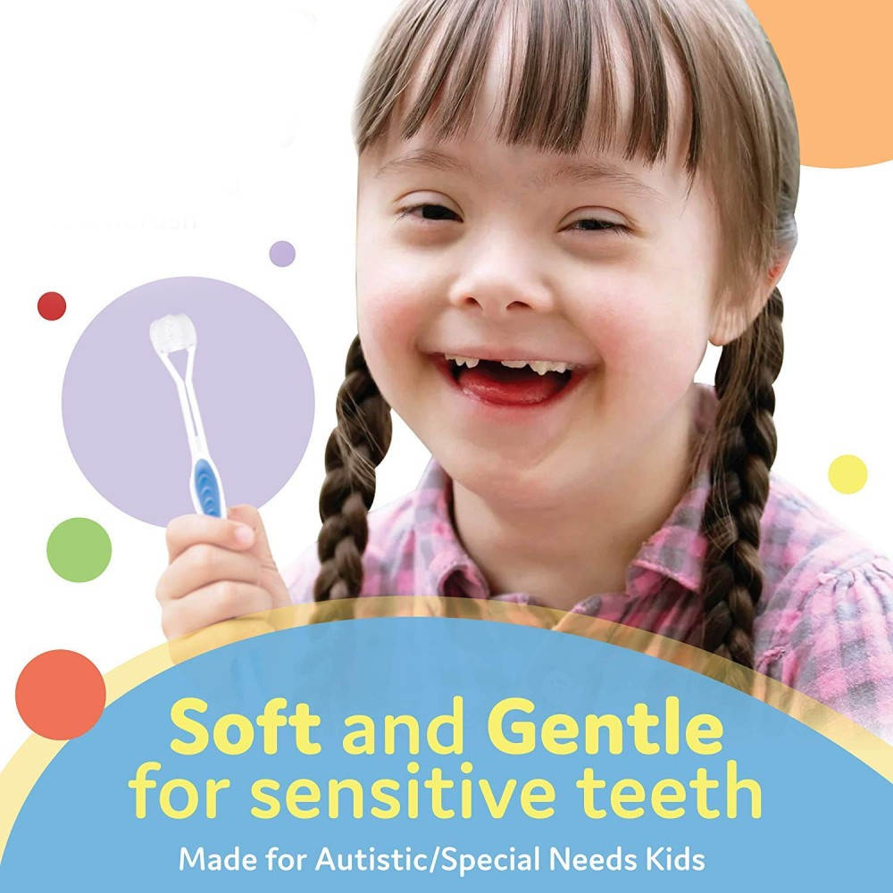 Three-Sided Sensory Toothbrush - Ideal Gift for Children with Autism and Sensory Needs