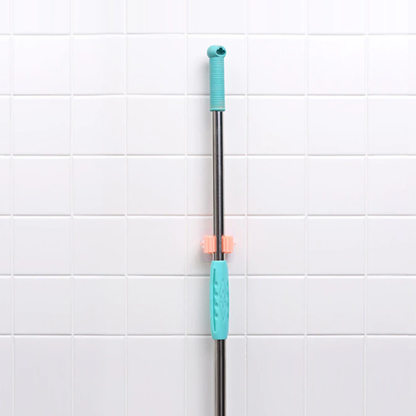 Wall-Mounted Mop and Broom Holder Adhesive No-Drill Utility Organizer Grips