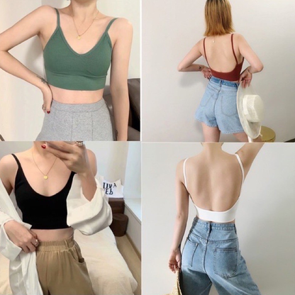 Padded Spaghetti Strap Sports Bra