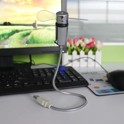 Flexible USB LED Clock Fan