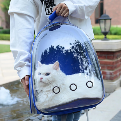 Clear Cat Backpack Carrier with Ventilated Space Capsule Design for Travel