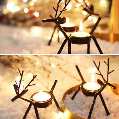 Christmas Reindeer Tea Light Candle Holder