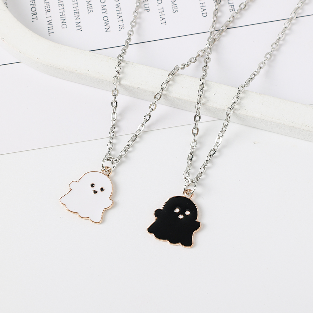 Adorably Cool Ghost Necklace For Fun Halloween
