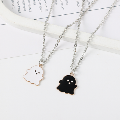 Adorably Cool Ghost Necklace For Fun Halloween