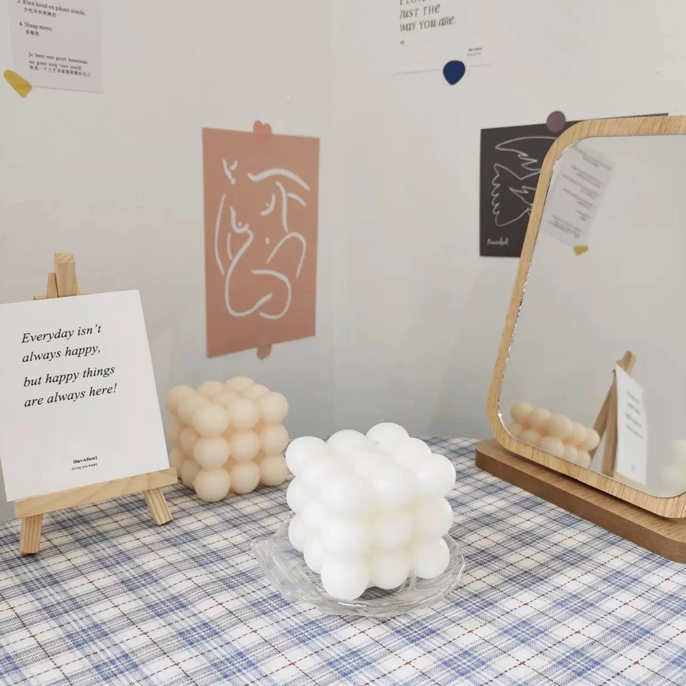 Scented Cube Bubble Candle For Destressing