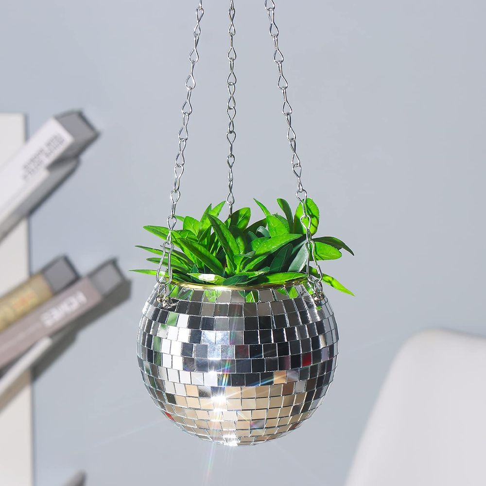 Hanging Disco Ball Planter For Home & Office Decor