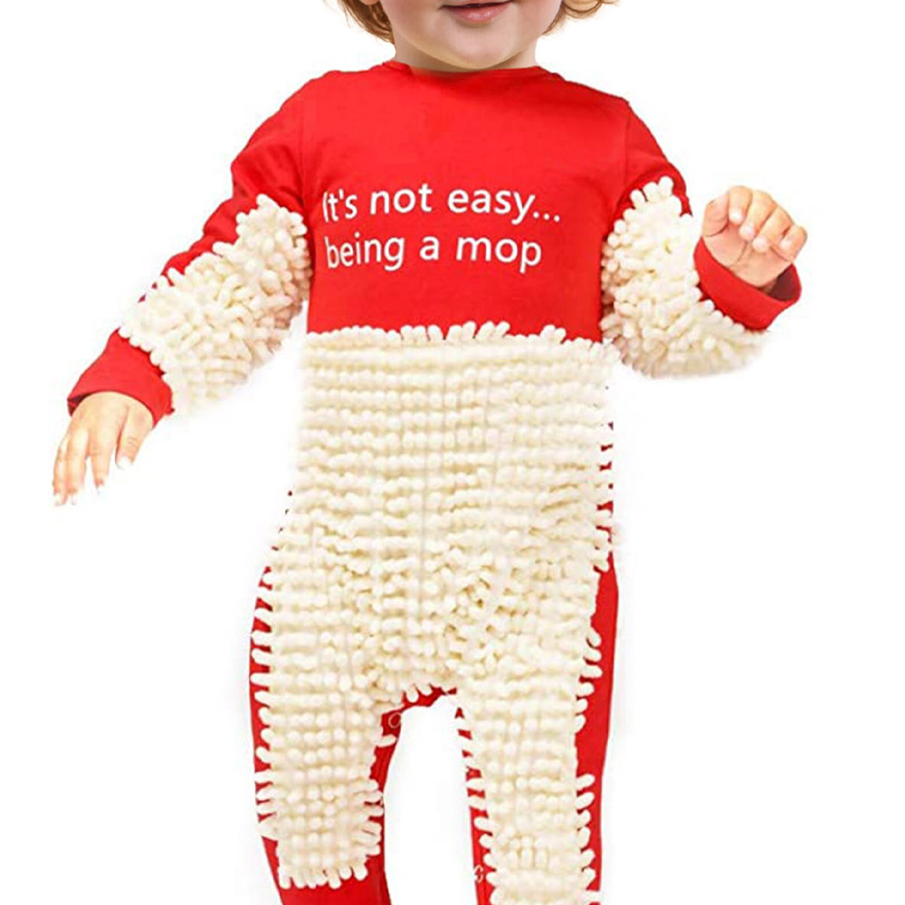 Adorably Funny Baby Mop Romper - Fun & Functional | Perfect Baby Shower Gift