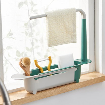 Telescopic Sink Rack With Drain Holes