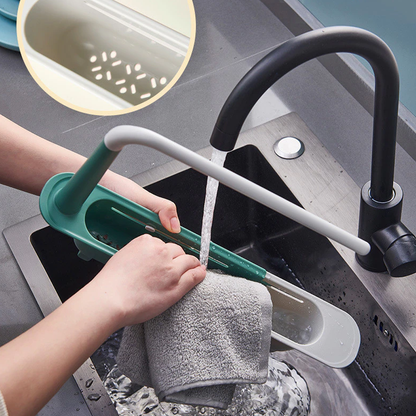 Telescopic Sink Rack With Drain Holes