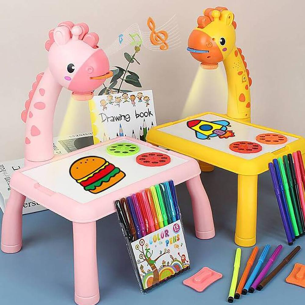 Children LED Projection Learning Drawing Board – Interactive Educational Art Toy & Perfect Gift for Kids
