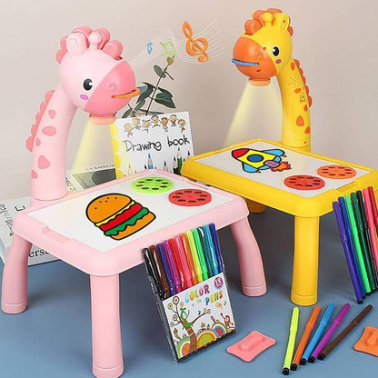 Children LED Projection Learning Drawing Board – Interactive Educational Art Toy & Perfect Gift for Kids