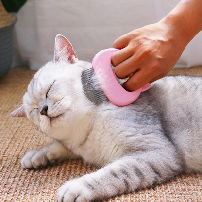 Pet Massaging Shell Comb For Relaxed Grooming Sessions