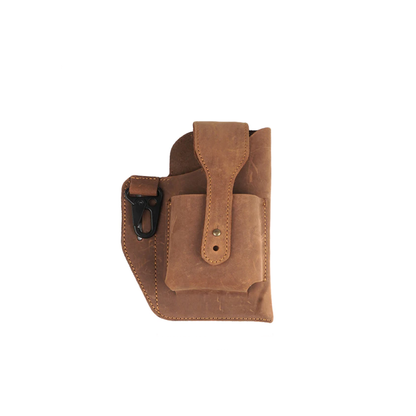 Retro Leather Waist Belt Bag for Men Vintage Belt Pouch Phone Holder for Travel & Outdoor Use