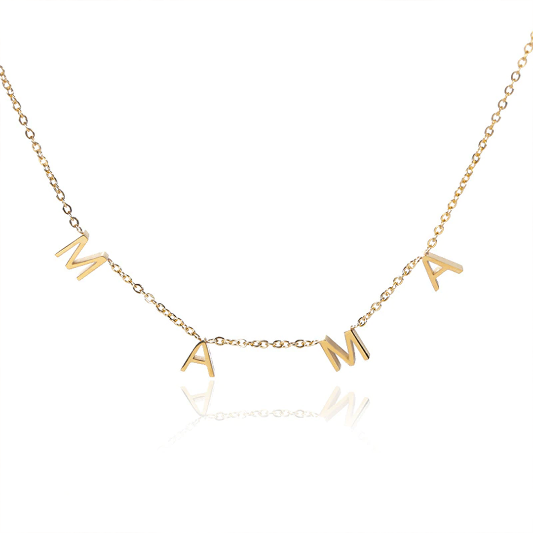 MAMA Pave Letter Necklace