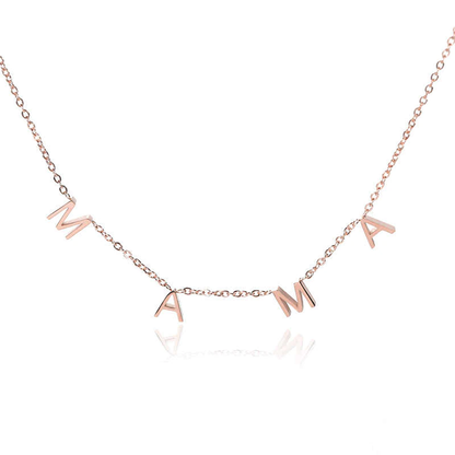 MAMA Pave Letter Necklace