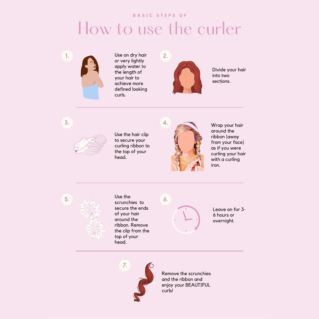 Silk Heatless Hair Curling Ribbon Kit – Perfect Gift for Effortless Silk Curls