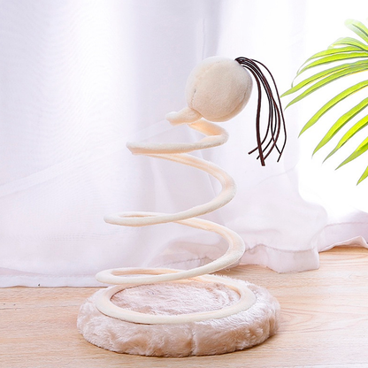 Simulation Mouse Plush Spiral Steel Wire Spring Disc Toy