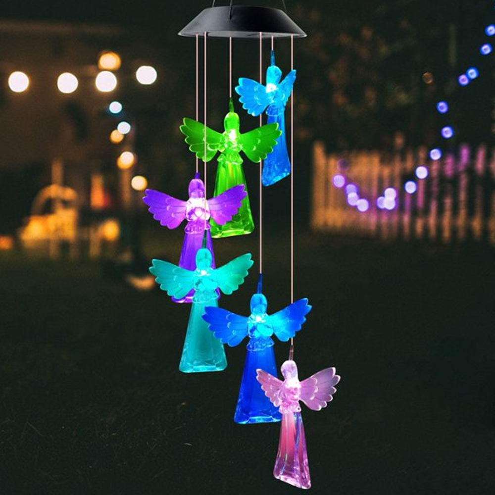 Solar Guardian Angel Wind Chime Light