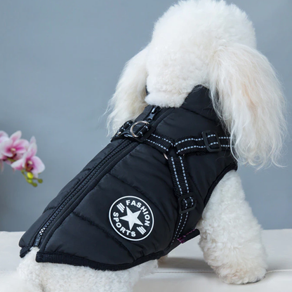 Waterproof Winter Jacket with Built-In Harness – Dog Coat for Cold Weather