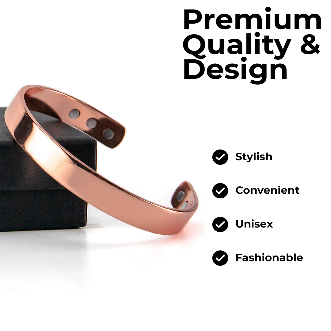 Pure Magnetic Copper Therapy Bangle Bracelet – Perfect Gift for Natural Pain Relief