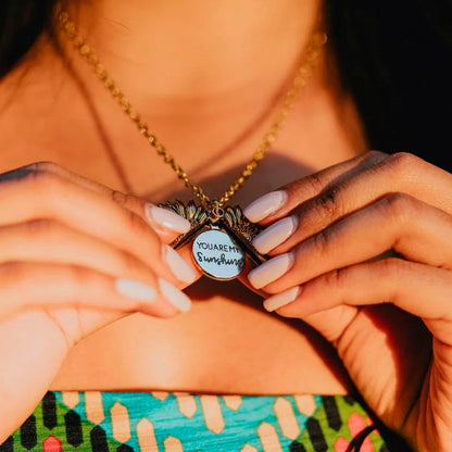 Sunflower "You Are My Sunshine" Necklace