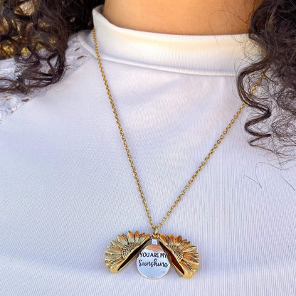 Sunflower "You Are My Sunshine" Necklace