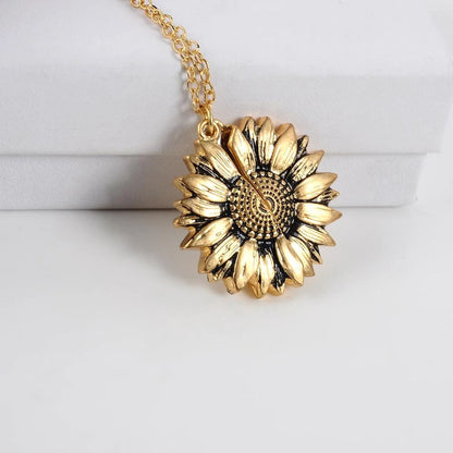 Sunflower "You Are My Sunshine" Necklace