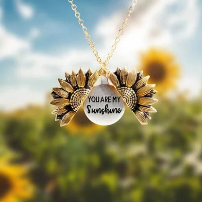 Sunflower "You Are My Sunshine" Necklace