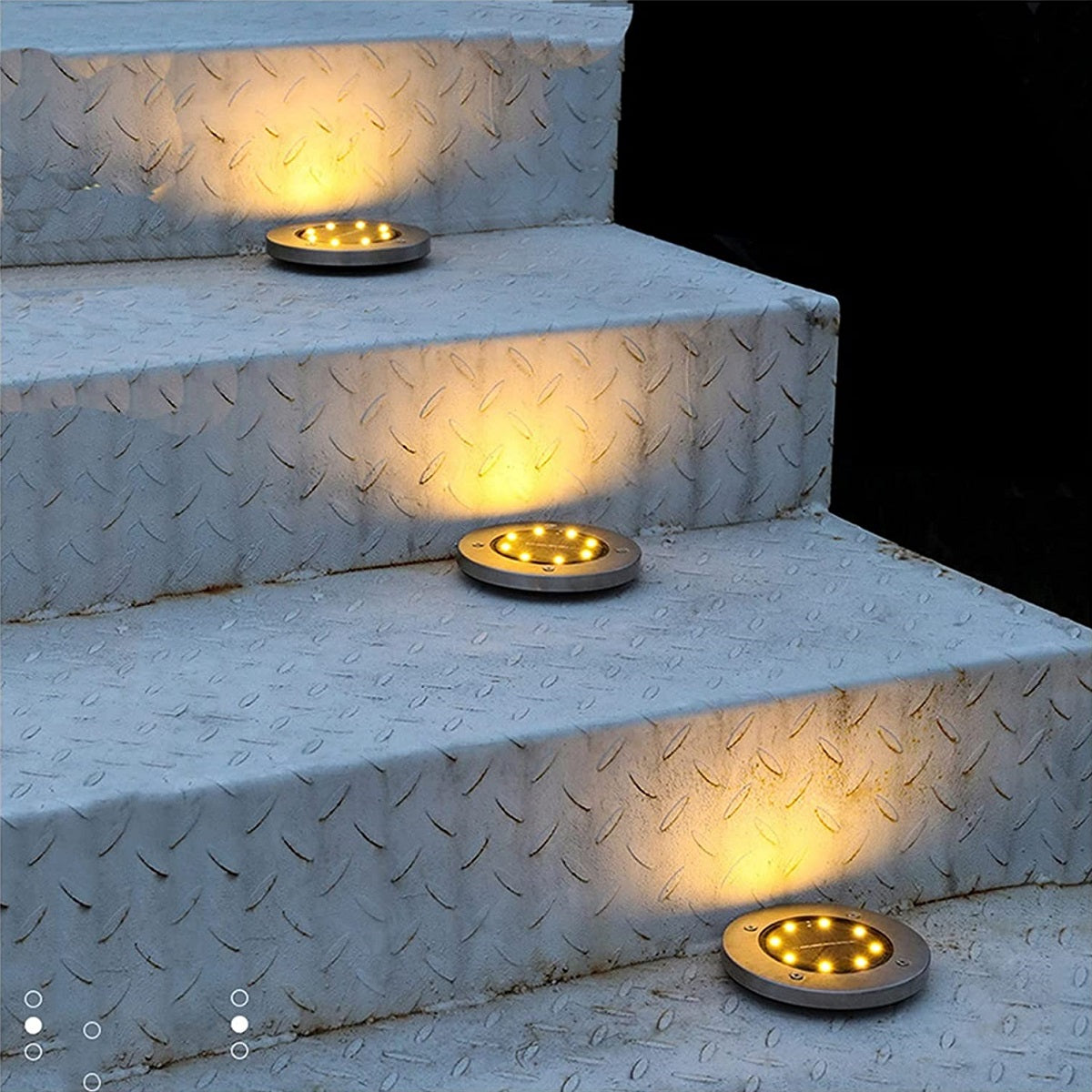 LED Solar In-Ground Pathway Lights - Solar Driveway & Sidewalk Ground Lighting