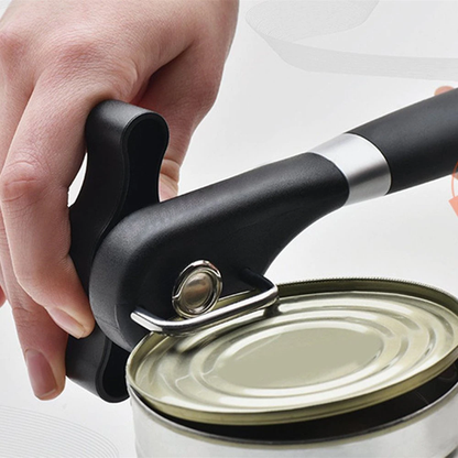 Stainless Steel Safe Cut Can Opener – Ergonomic Manual Handheld Smooth Edge Can Opener