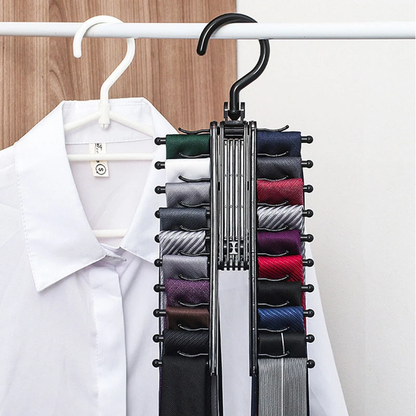 360° Rotating Cross Shaped Tie Hanger