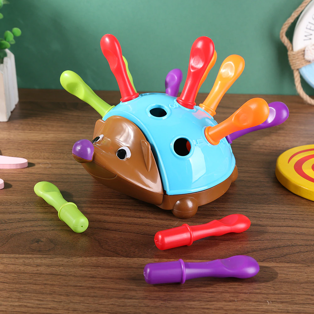 Montessori Hedgehog Color Sorting Educational Toddler Toy for Fine Motor Skills Development