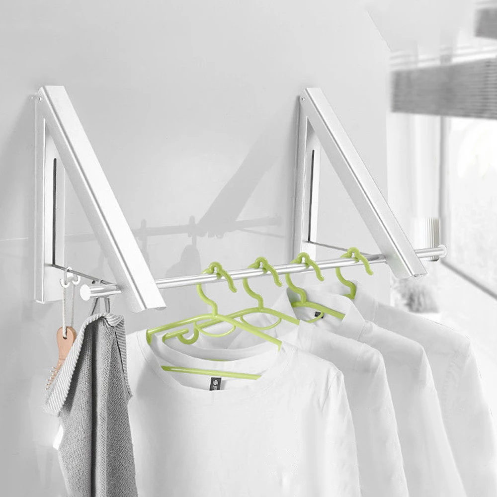 Foldable Wall-Mounted Laundry Hanger